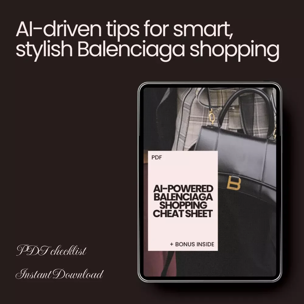 AI-Powered Balenciaga Shopping Cheat Sheet: Ultimate Guide for Fashion Lovers
