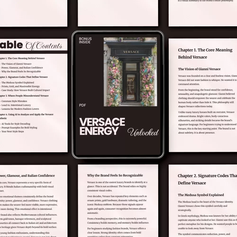 Versace Energy Unlocked: A Digital Guide to Understanding Versace’s Bold, Glamorous Identity