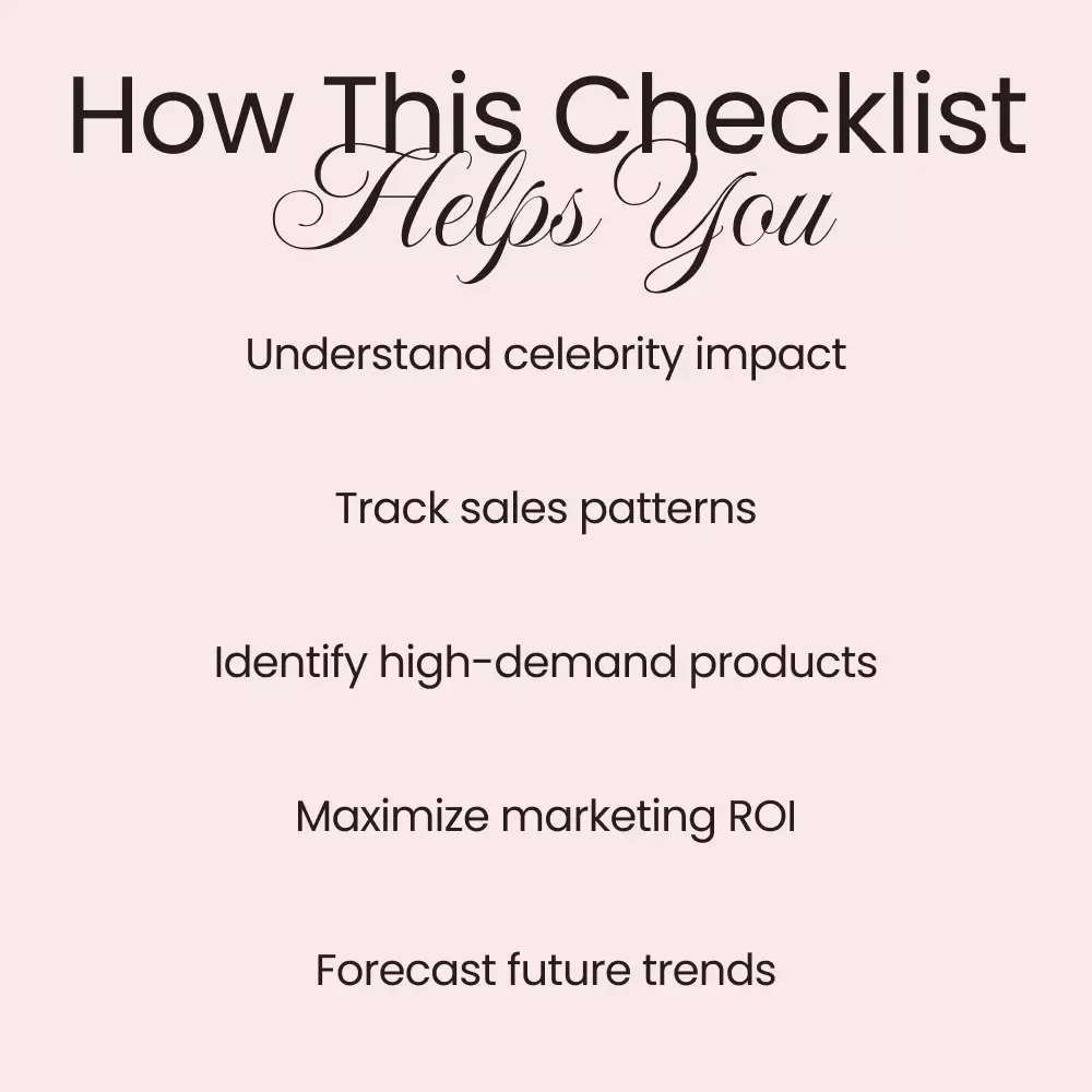 Chanel Celebrity Impact on Sales Checklist – Understand How Star Power Drives Luxury Fashion