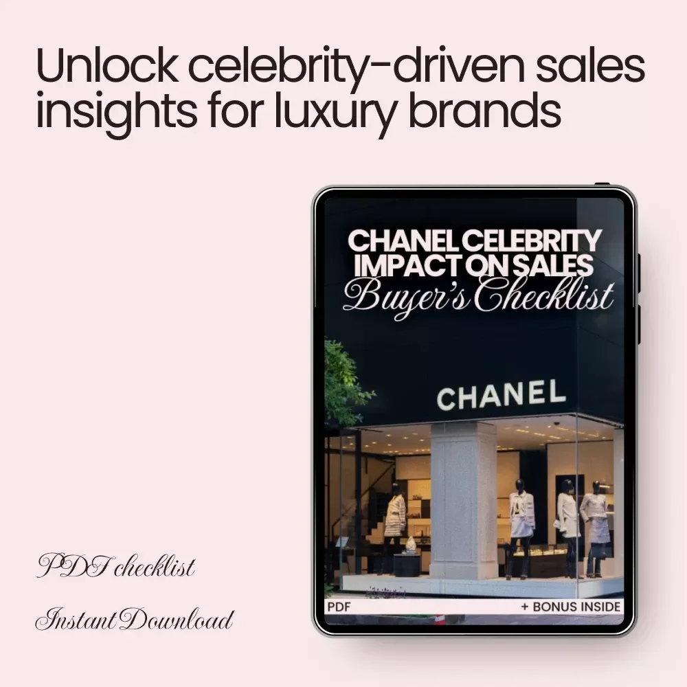 Chanel Celebrity Impact on Sales Checklist – Understand How Star Power Drives Luxury Fashion