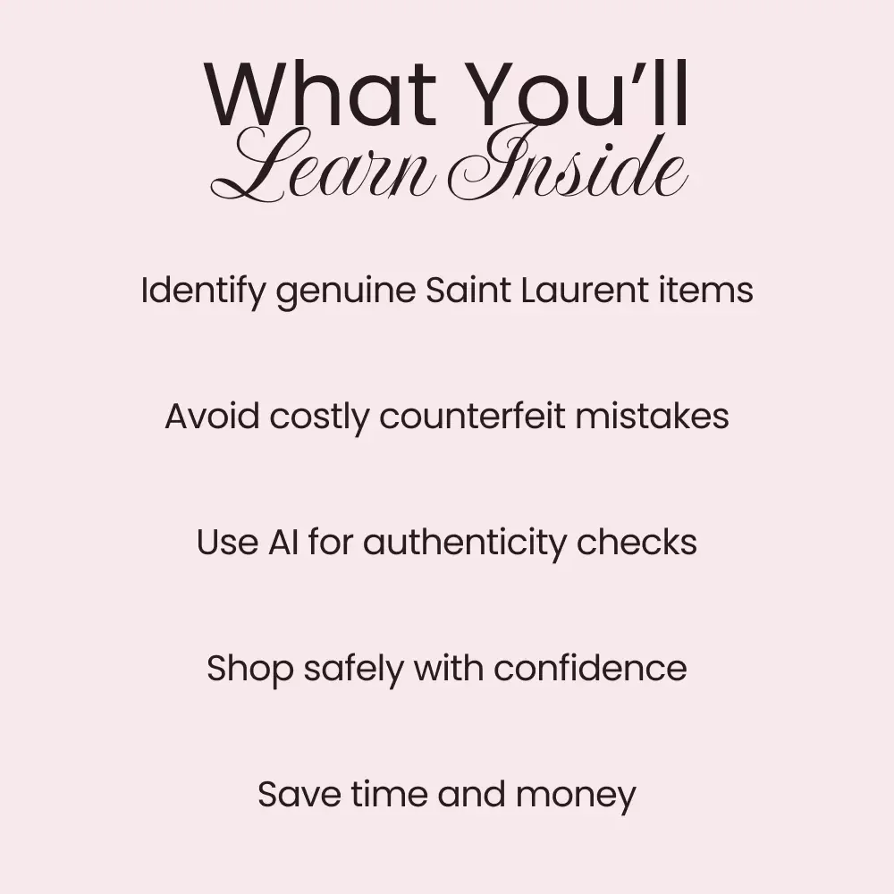 Shop Smart, Spot Saint Laurent Fakes: The Ultimate Guide to Avoiding Fake Saint Laurent Items