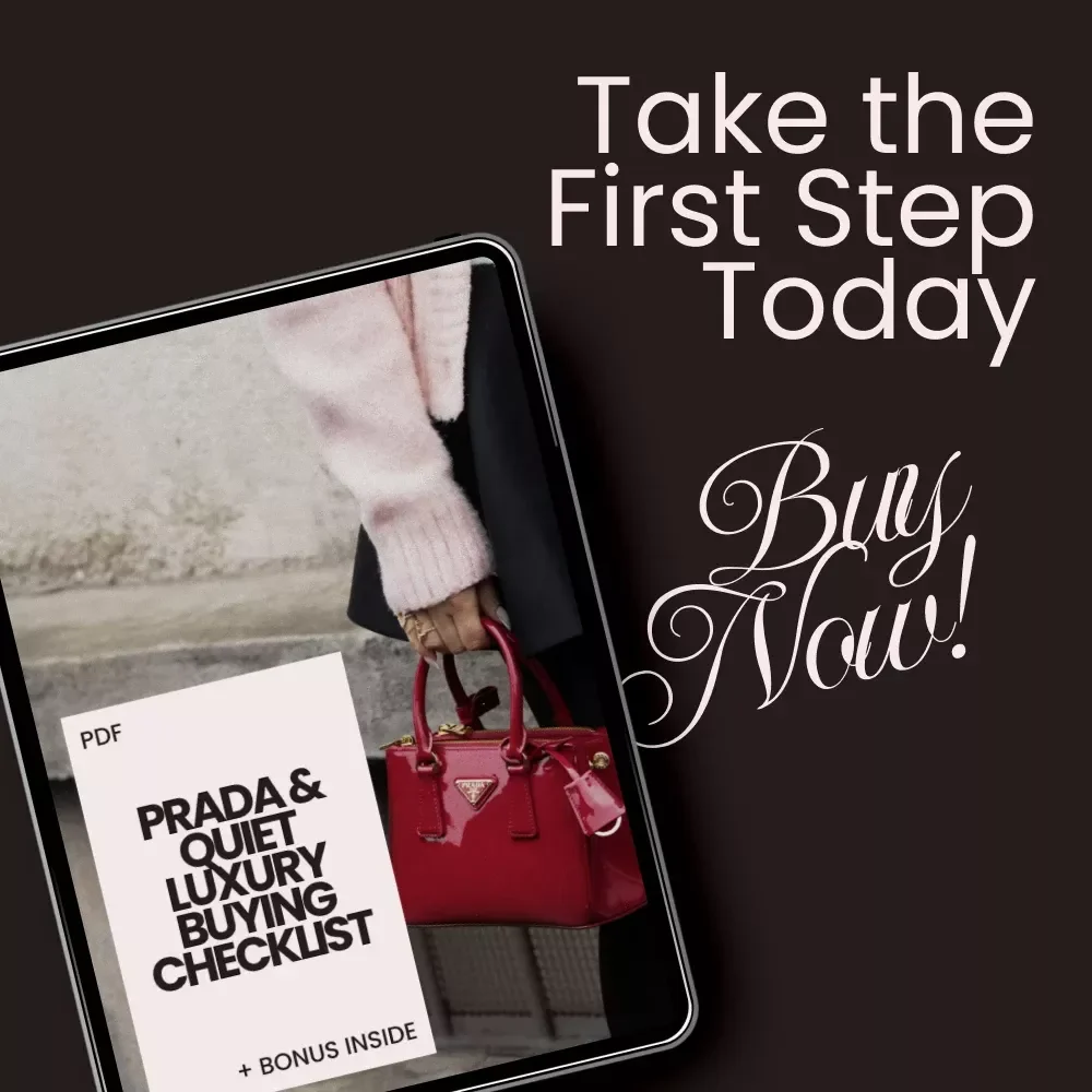 Prada & Quiet Luxury Buying Checklist – Digital Download Guide for Mastering the prada and quiet luxury trend, Minimalist Wardrobe Investment Planner