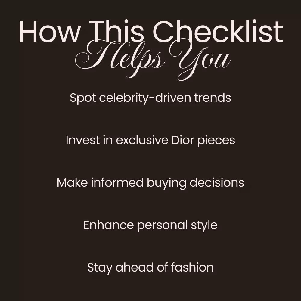 Celebrity Influence on Dior: A Buyer’s Checklist - Ultimate Guide to Navigating Celebrity Fashion Trends