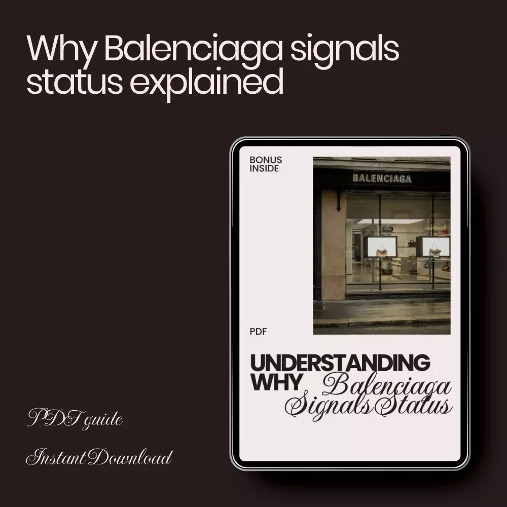 Understanding Why Balenciaga Signals Status – Fashion Psychology eBook Guide on why balenciaga is a status choice, Luxury Branding, Prestige & Style Strategy Digital Download