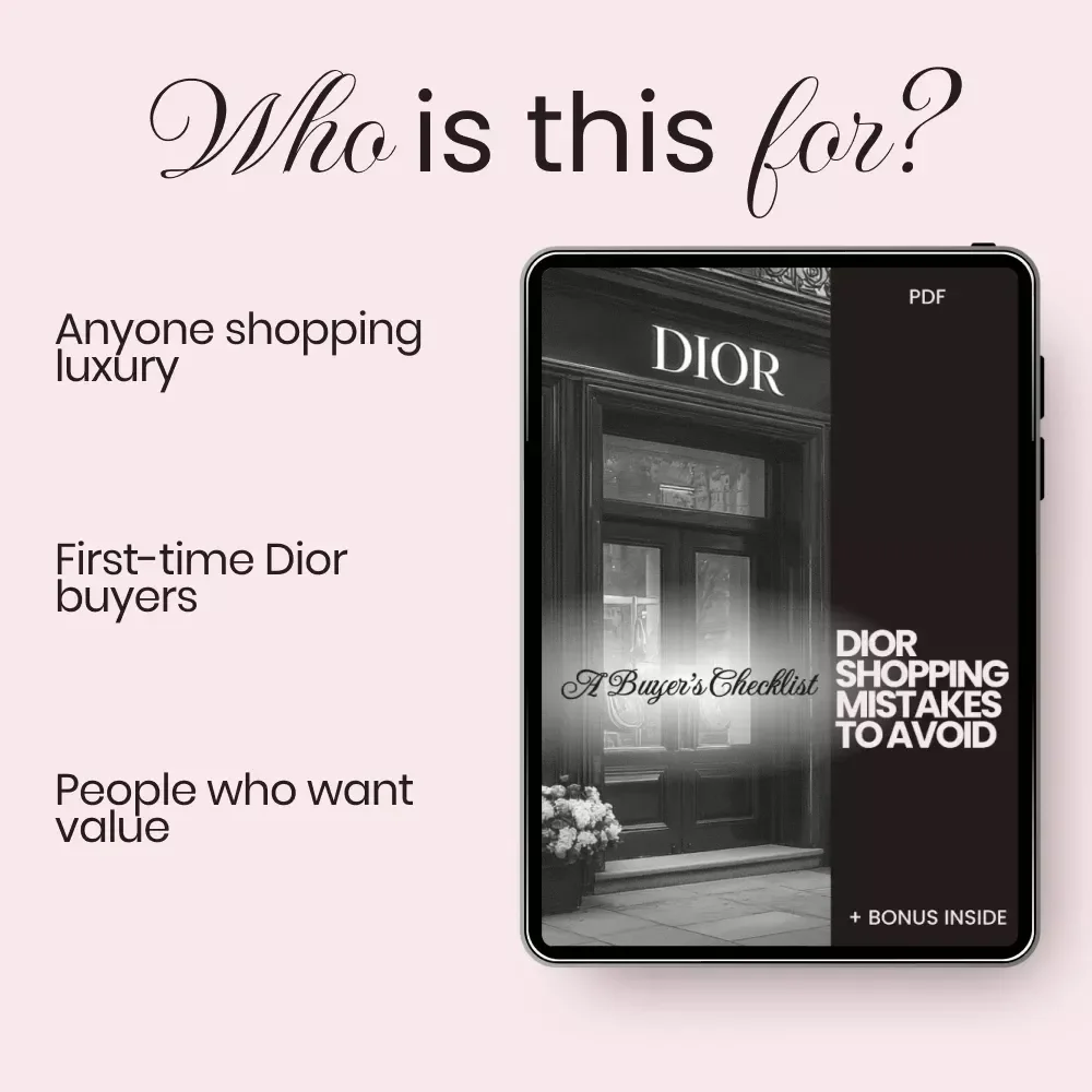 Dior Shopping Mistakes to Avoid: A Buyer’s Checklist – Luxury Fashion Guide to Dior Shopping Mistakes to Avoid, Smart Designer Purchase Planner, Printable Digital Download