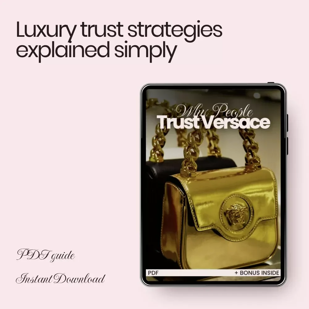 Why People Trust Versace – versace brand trust explained | Luxury Fashion Branding Guide, AI Marketing Insights, Digital Download eBook for Entrepreneurs & Creatives