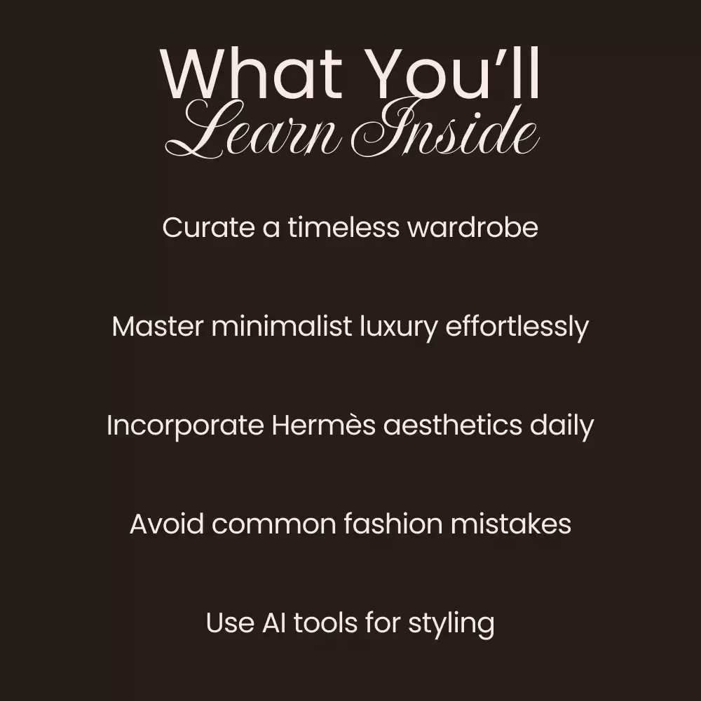 The Quiet Power of Hermès Style: The Ultimate Hermès Style Guide & eBook for Timeless Luxury