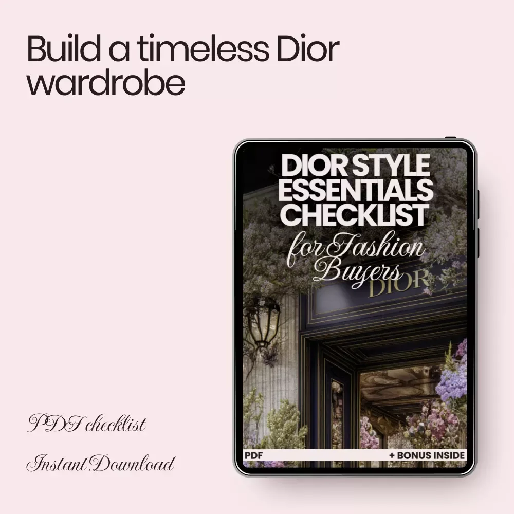 Dior Style Essentials Checklist for Fashion Buyers – Printable dior style essentials Digital Download, Luxury Wardrobe Planning Guide, Capsule Closet Organizer