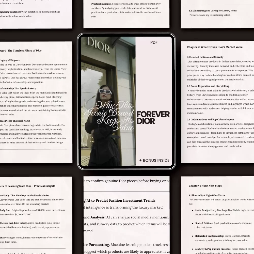 Forever Dior: Why This Iconic Brand Keeps Its Value – Luxury Fashion Investment Guide, Resale Insights & Why Dior Keeps Value Digital Download