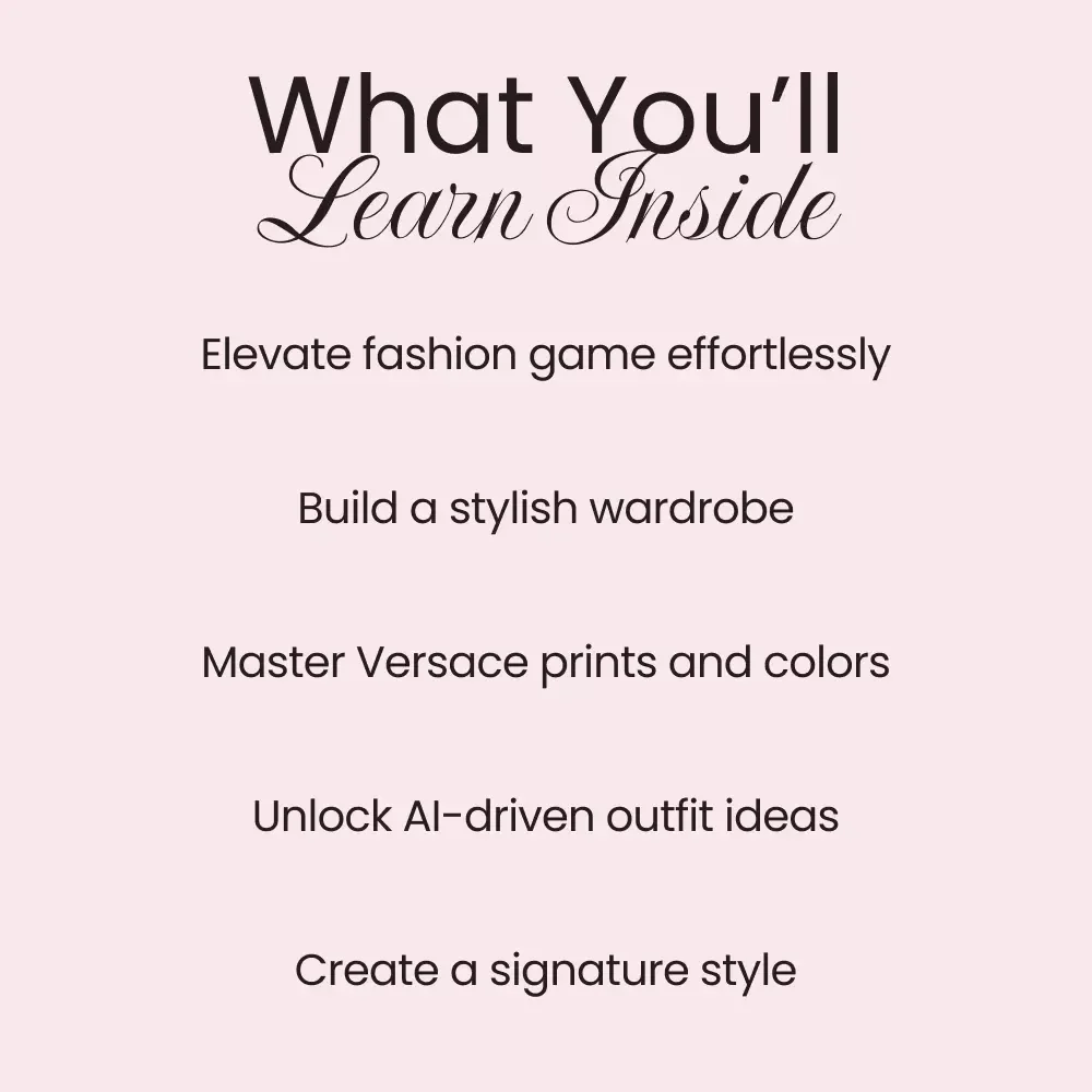 A Beginner’s Guide to Versace Style: A Complete eBook for Creating a Luxurious Versace-Inspired Wardrobe