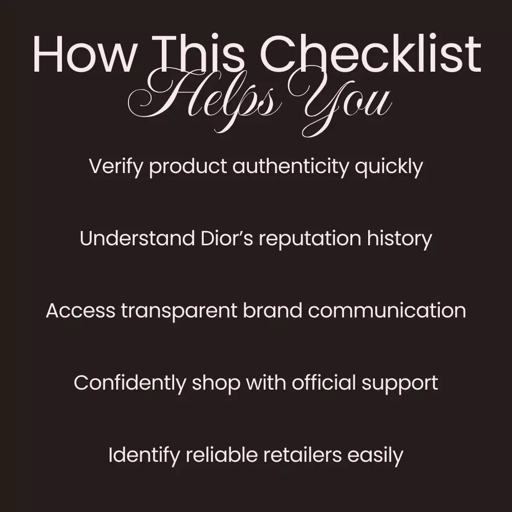 Dior Brand Trust Explained: The Ultimate Checklist for Verifying Authenticity and Quality