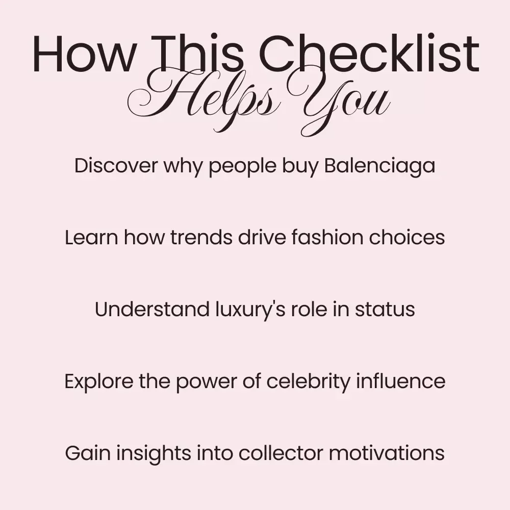 Why People Buy Balenciaga - Digital Guide, eBook, and Checklist for Fashion Enthusiasts