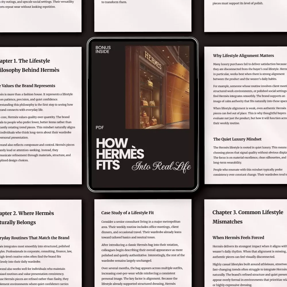 How Hermès Fits Into Real Life – A Lifestyle Guide on how hermès connects with lifestyle, Quiet Luxury Mindset & Smart Wardrobe Alignment