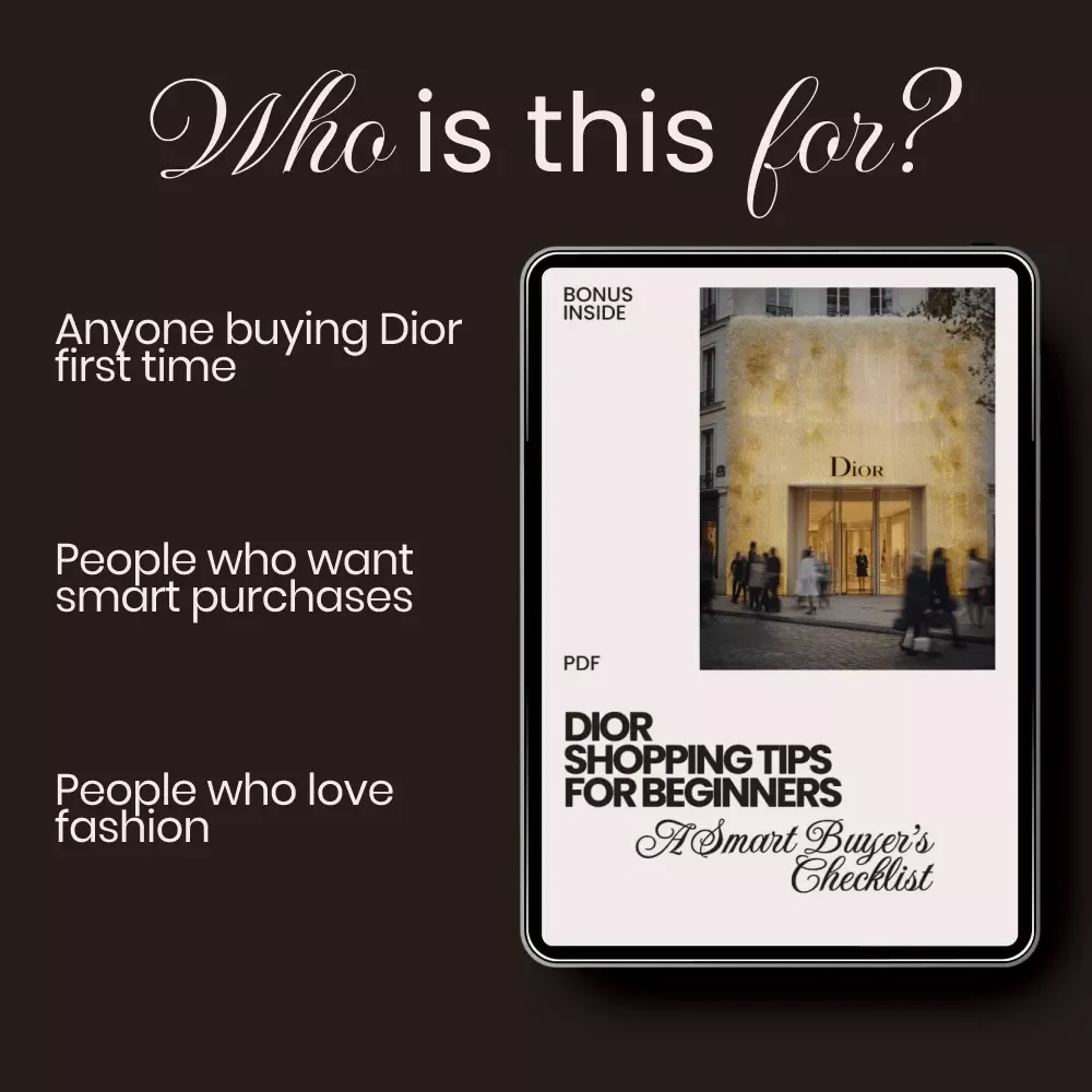 Dior Shopping Tips for Beginners – Luxury Brand First-Time Buyer Checklist, Smart Budget & Investment Guide, Printable Digital Download