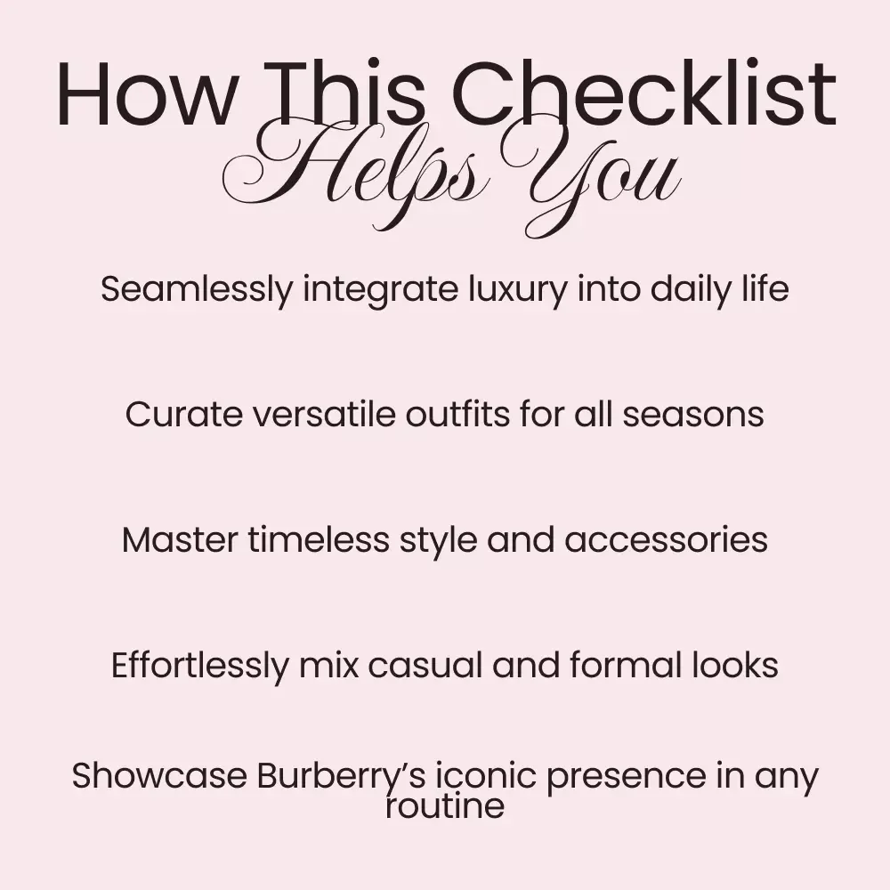 How Burberry Weaves Style into Life - Lifestyle Guide & Checklist for Effortless Elegance