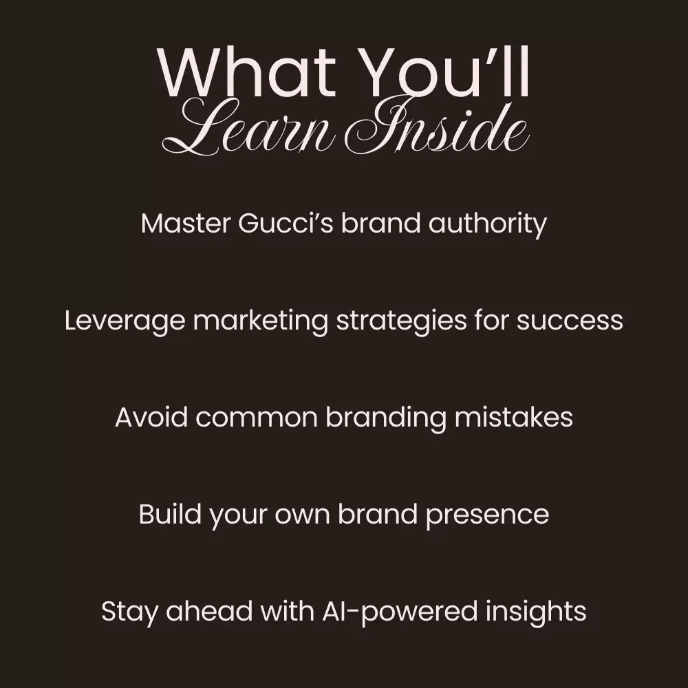 Gucci Unlocked: The Secrets of Fashion Authority - A Complete Guide to Mastering the Gucci Brand