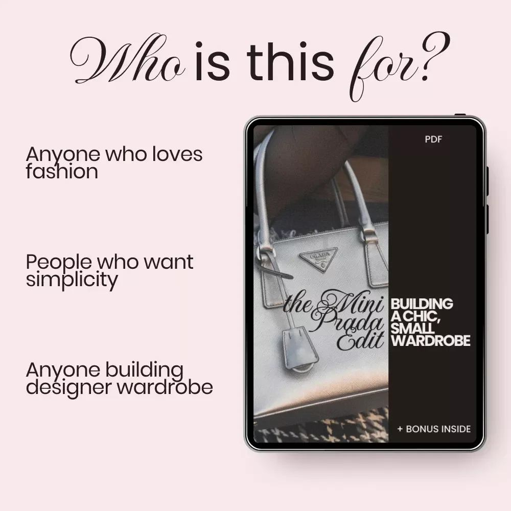 The Mini Prada Edit: Building a Chic, Small Wardrobe – A Step-by-Step Guide on how to build a small prada wardrobe | Minimal Luxury Capsule Closet Blueprint