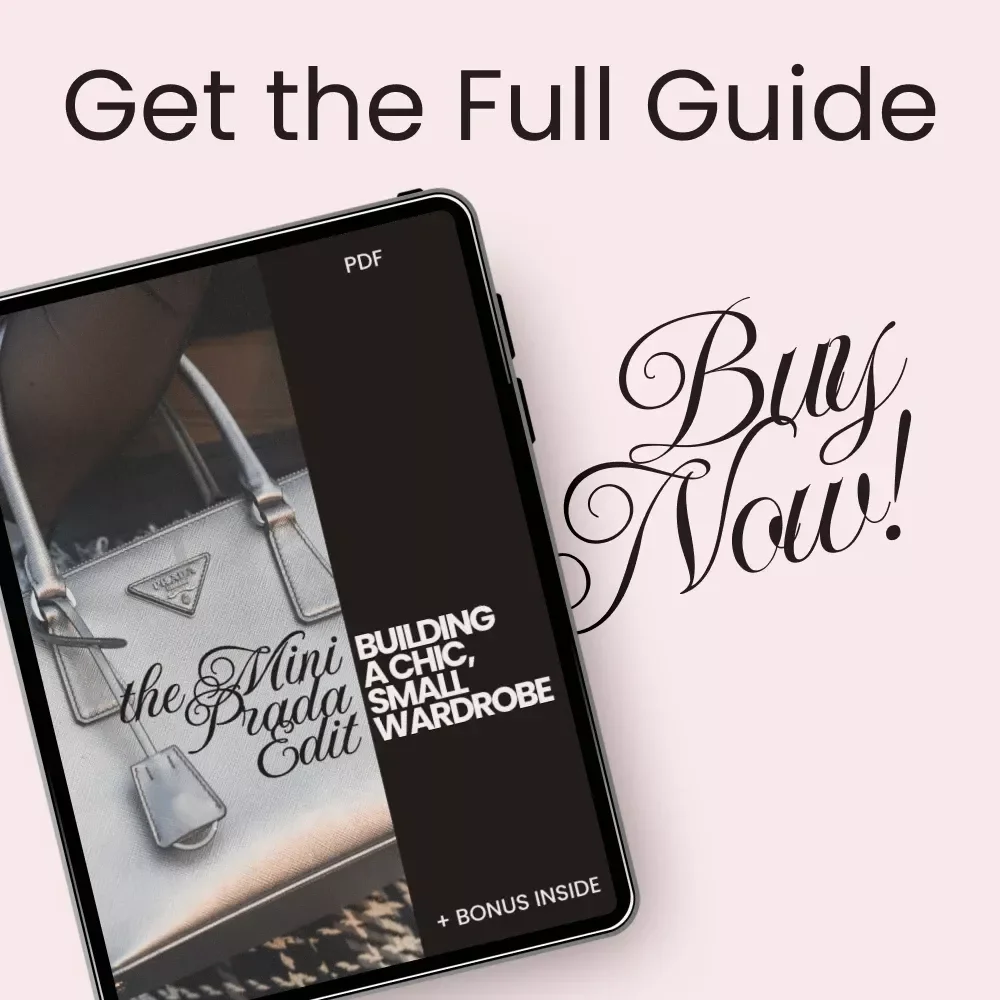 The Mini Prada Edit: Building a Chic, Small Wardrobe – A Step-by-Step Guide on how to build a small prada wardrobe | Minimal Luxury Capsule Closet Blueprint