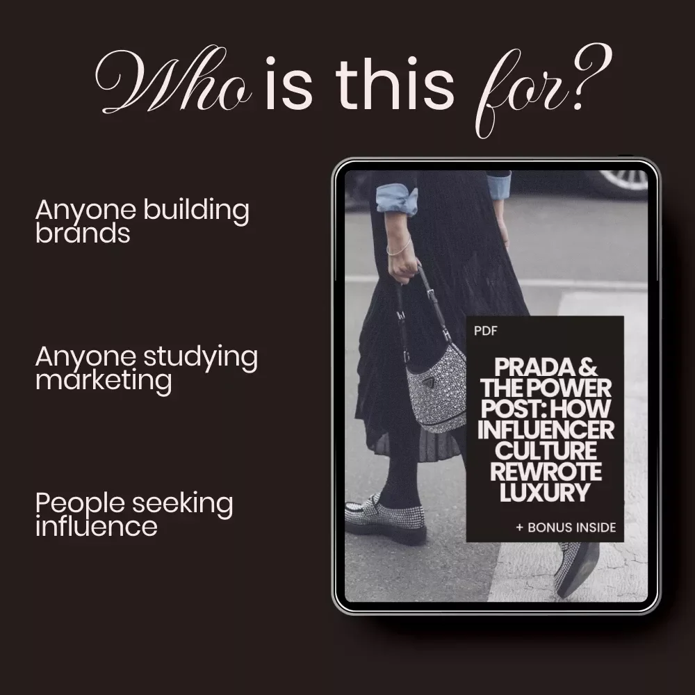 Prada & the Power Post: How Influencer Culture Rewrote Luxury – A Deep Dive Guide to Prada and Influencer Culture, AI Marketing & Modern Luxury Branding Strategy