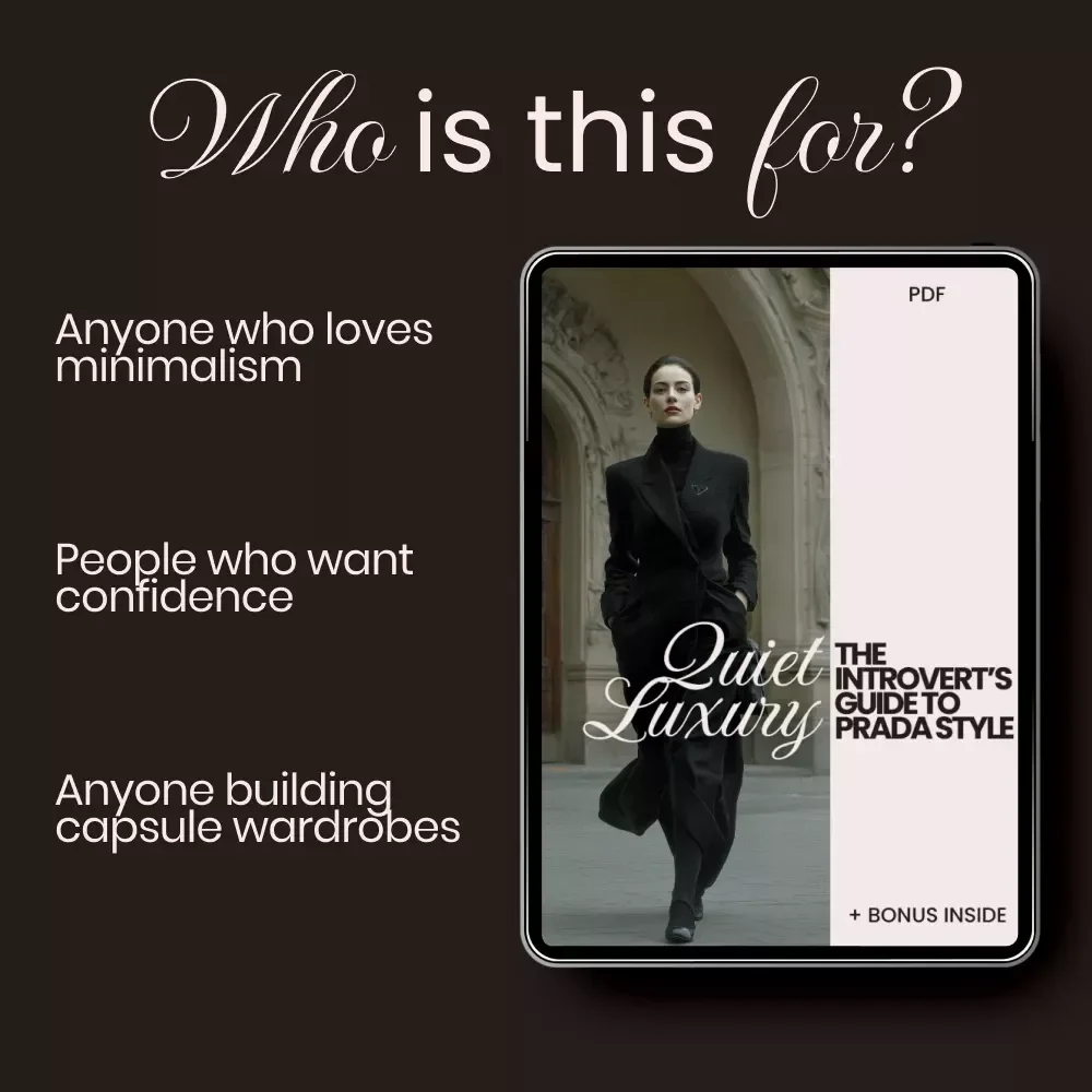 Quiet Luxury: The Introvert’s Guide to Prada Style – prada for introverts style Digital Fashion Guide, Minimalist Luxury Wardrobe eBook