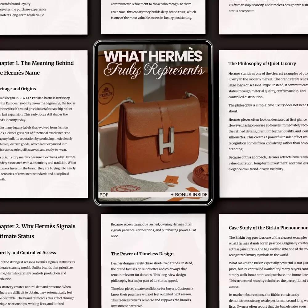 What Hermès Truly Represents – Luxury Guide to What Hermès Stands For, Status Symbol Meaning, Birkin Phenomenon & Smart Styling Digital Download