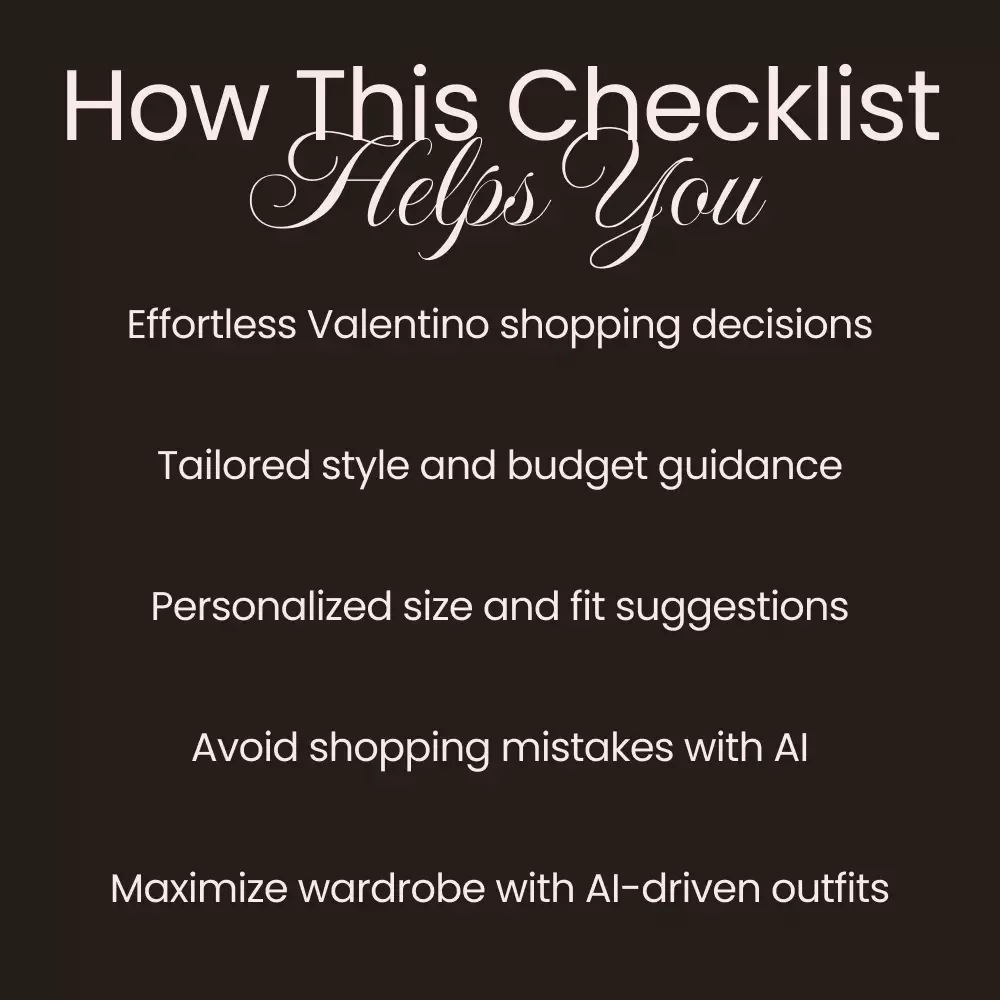 AI-Powered Valentino Shopping Checklist: AI Prompts for Valentino Shopping Tips