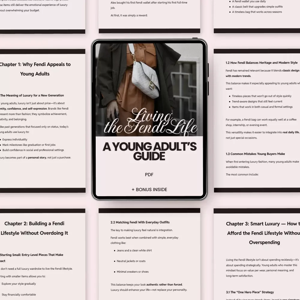 Living the Fendi Life: A Young Adult’s Guide – The Ultimate Fendi Lifestyle Fit for Young Adults Digital Guide to Building Luxury Style with Confidence