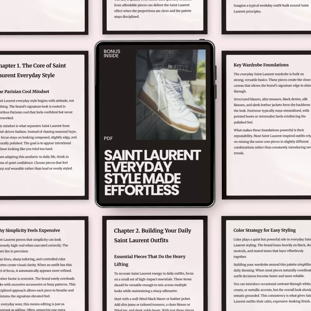 Saint Laurent Everyday Style Made Effortless: The Ultimate Guide to Parisian Cool and Effortless Chic