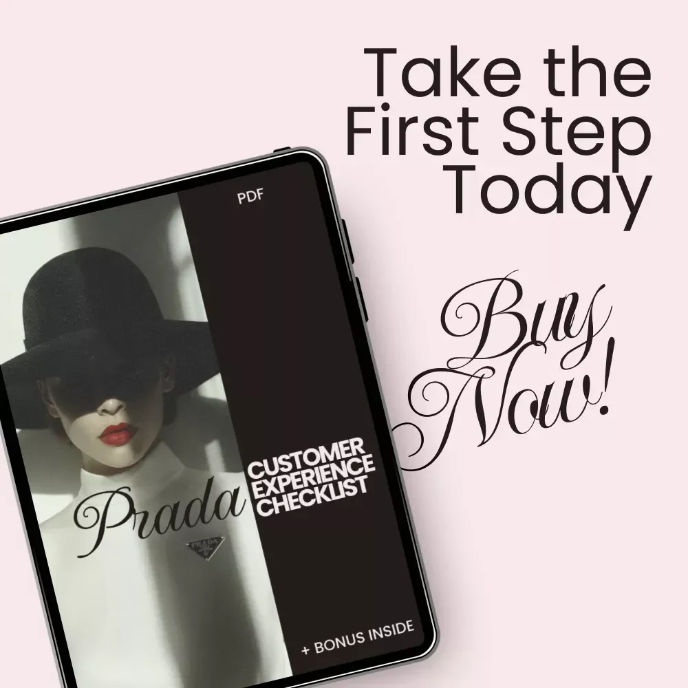 Prada Customer Experience Checklist – Luxury Shopping Planner for the Ultimate prada customer experience in store Visit | Digital Download