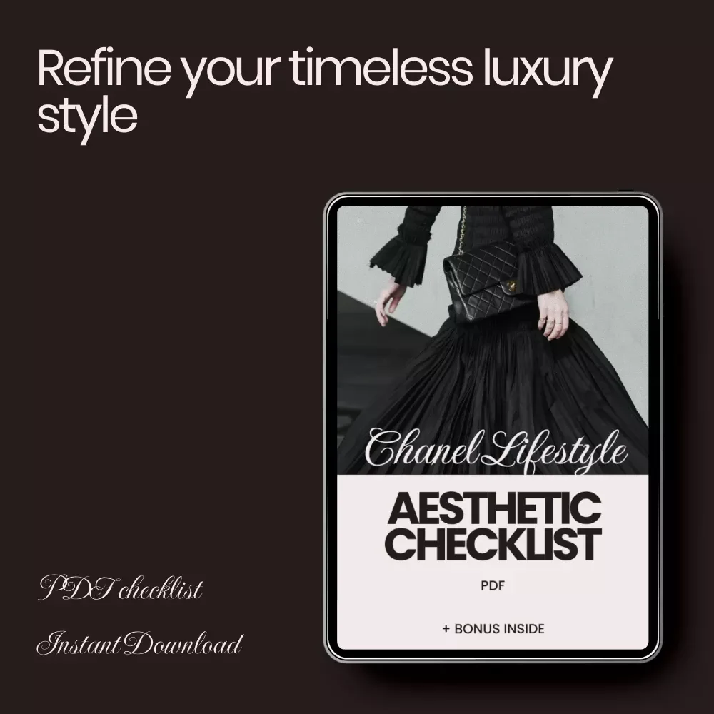 Chanel Lifestyle Aesthetic Checklist – Printable Chanel Lifestyle Aesthetic Guide for Timeless Elegance & Capsule Wardrobe Planning