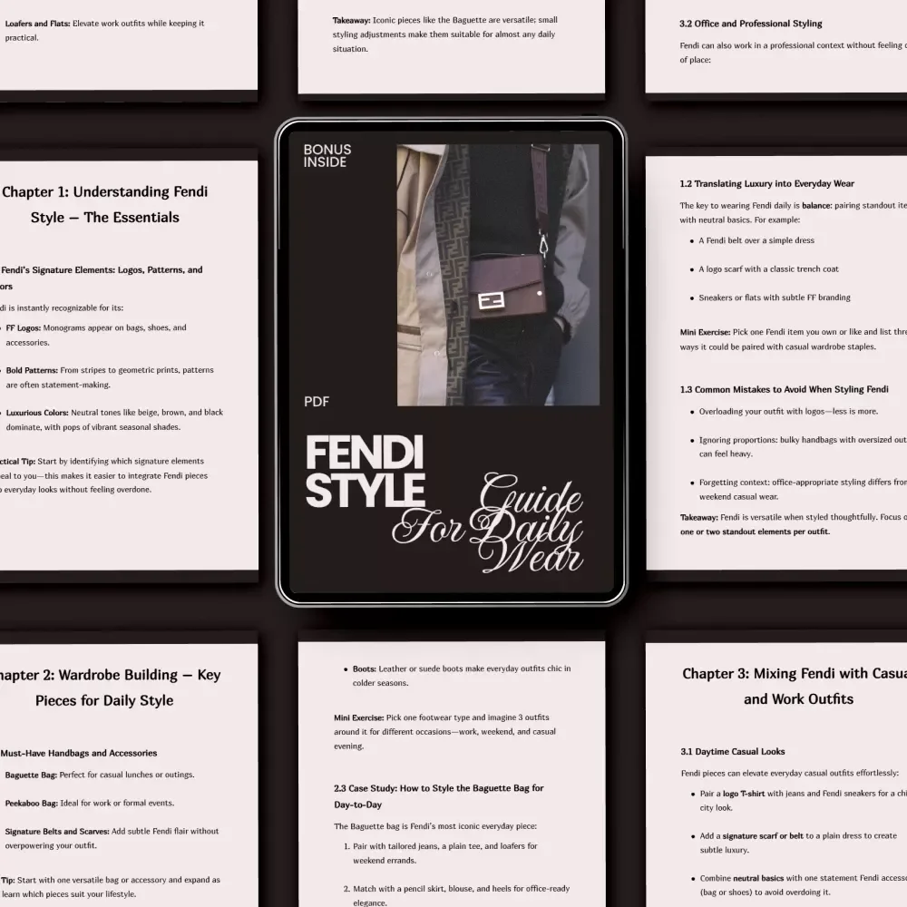 Fendi Style Guide for Daily Wear: Elevate Your Everyday Looks with Fendi Fashion Essentials