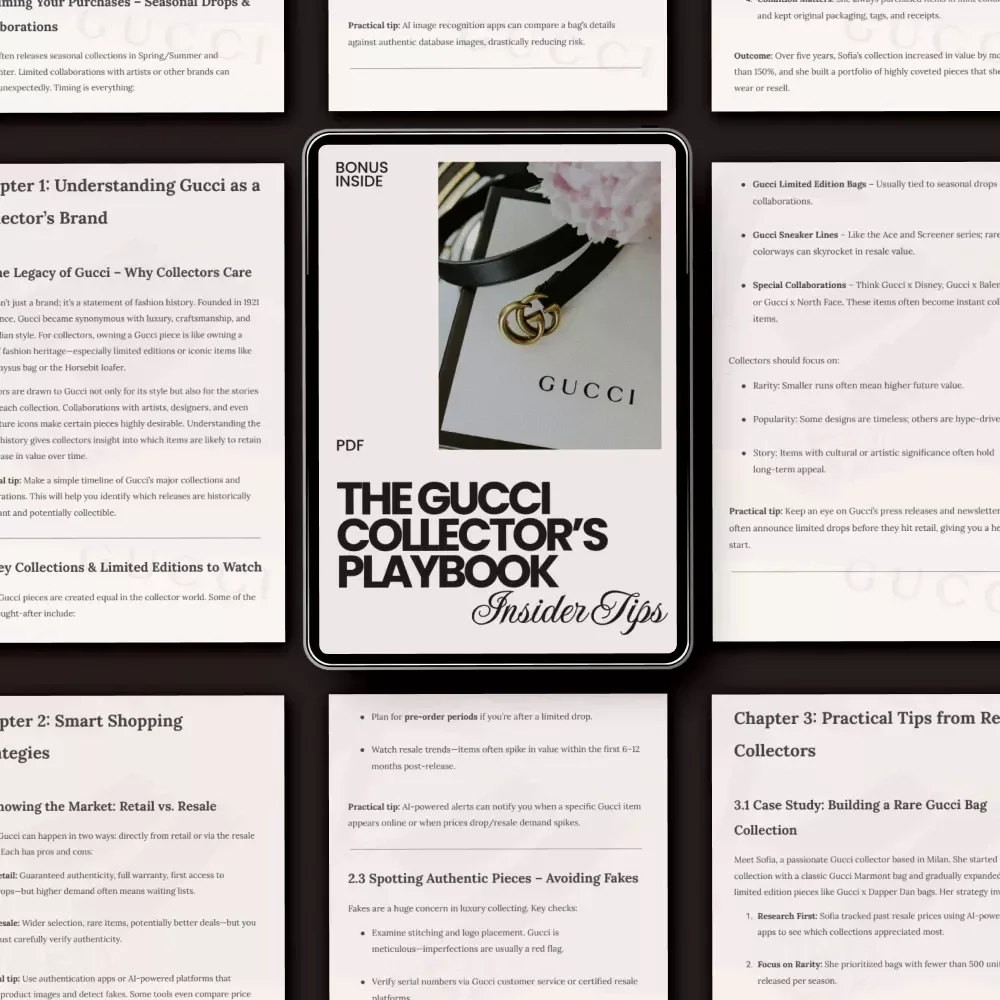 The Gucci Collector’s Playbook: Insider Tips – Ultimate Guide with Gucci Shopping Tips for Collectors, Luxury Resale Strategy & Investment Insights