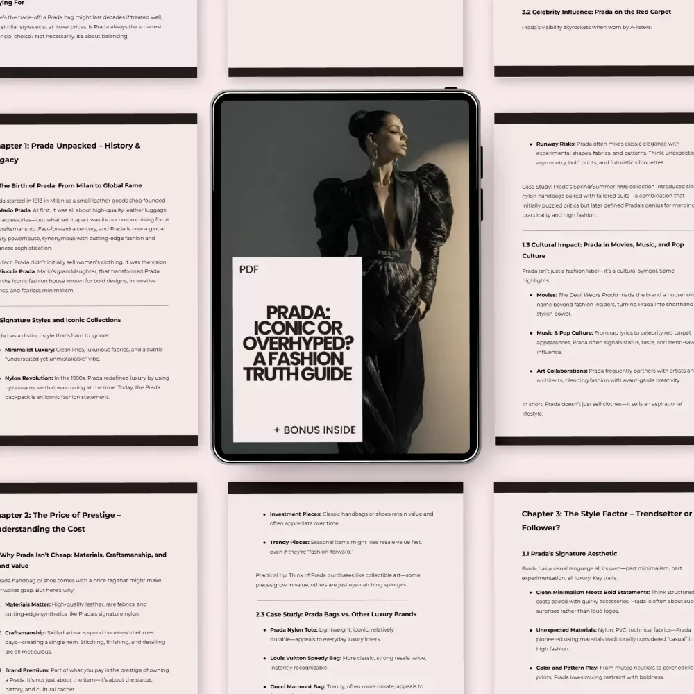 Prada: Iconic or Overhyped? A Fashion Truth Guide – Luxury Brand Deep Dive eBook | Prada Overrated or Not Analysis | Smart Designer Buying Guide Digital Download