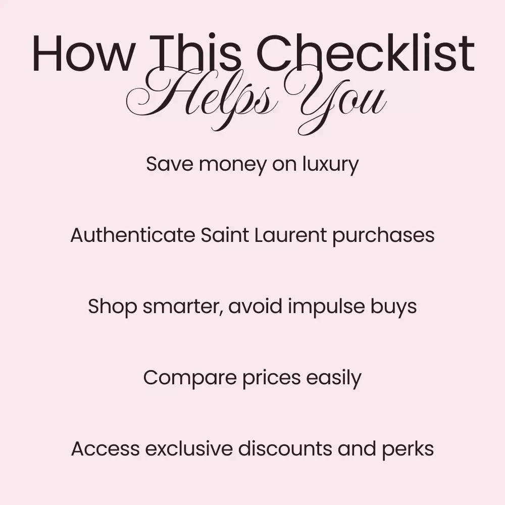 Chic & Smart: Your Saint Laurent Shopping Checklist – How to Buy Saint Laurent Without Overpaying