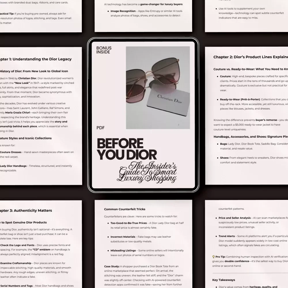 Before You Dior: The Insider’s Guide to Smart Luxury Shopping | What to Know Before Buying Dior eBook | Designer Bag & Authenticity Checklist | Digital Download