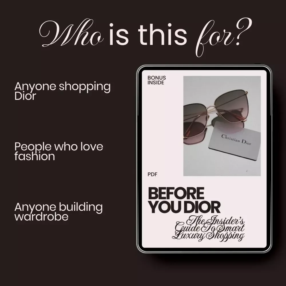 Before You Dior: The Insider’s Guide to Smart Luxury Shopping | What to Know Before Buying Dior eBook | Designer Bag & Authenticity Checklist | Digital Download