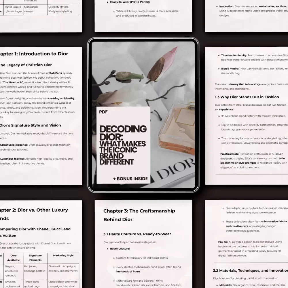 Decoding Dior: What Makes the Iconic Brand Different – Luxury Fashion eBook Guide on how dior differs from Chanel, Gucci & Louis Vuitton