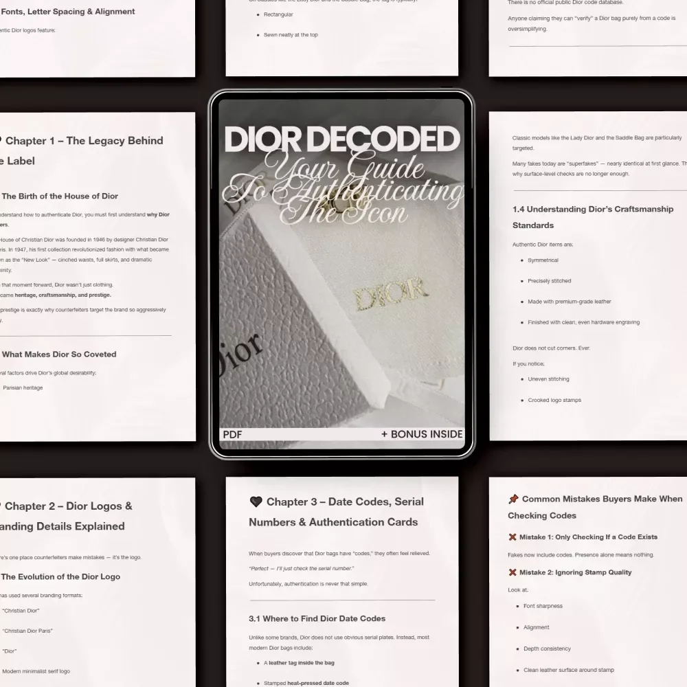 Dior Decoded: Your Guide to Authenticating the Icon – Complete dior brand check explained eBook for Luxury Bag Authentication, Logos, Date Codes & Craftsmanship Inspection