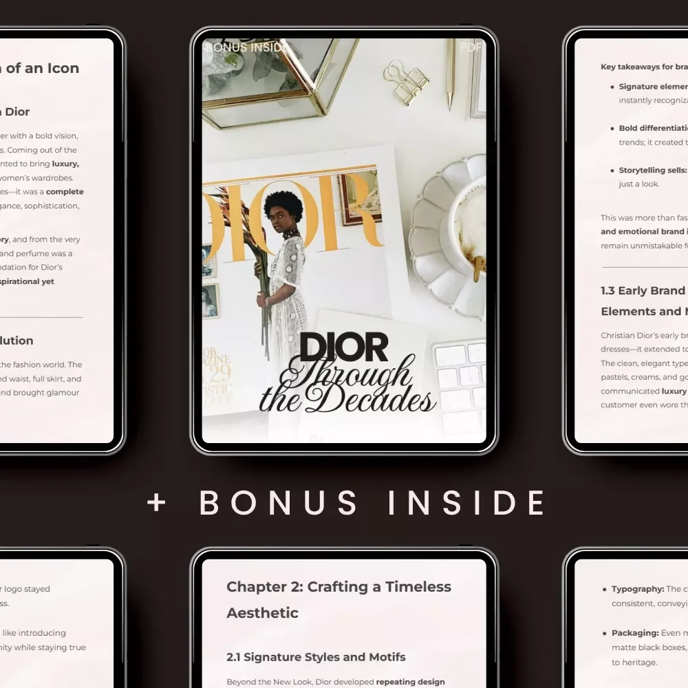 Dior Through the Decades: A Complete Guide to Dior Brand Identity Evolution, Creative Directors, Digital Transformation & AI in Fashion eBook