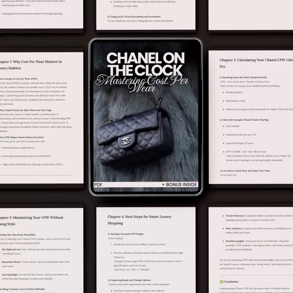 Chanel on the Clock: Mastering Cost Per Wear - The Ultimate Guide to Luxury Fashion Investment