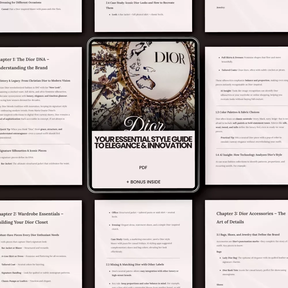 Dior: Your Essential Style Guide to Elegance & Innovation – The Ultimate dior style guide basics eBook for Building a Timeless Designer Wardrobe