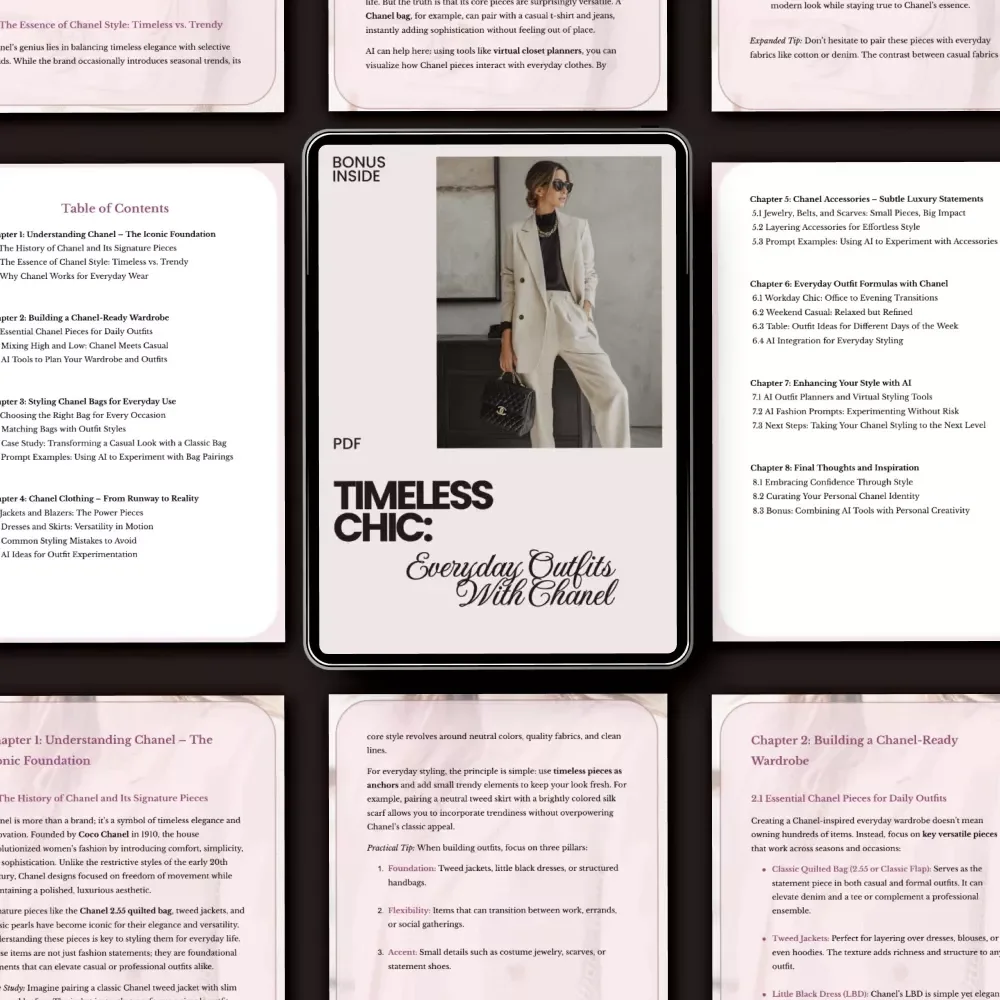 Timeless Chic: Everyday Outfits with Chanel – How to Style Chanel Pieces for Everyday Outfits | eBook Guide