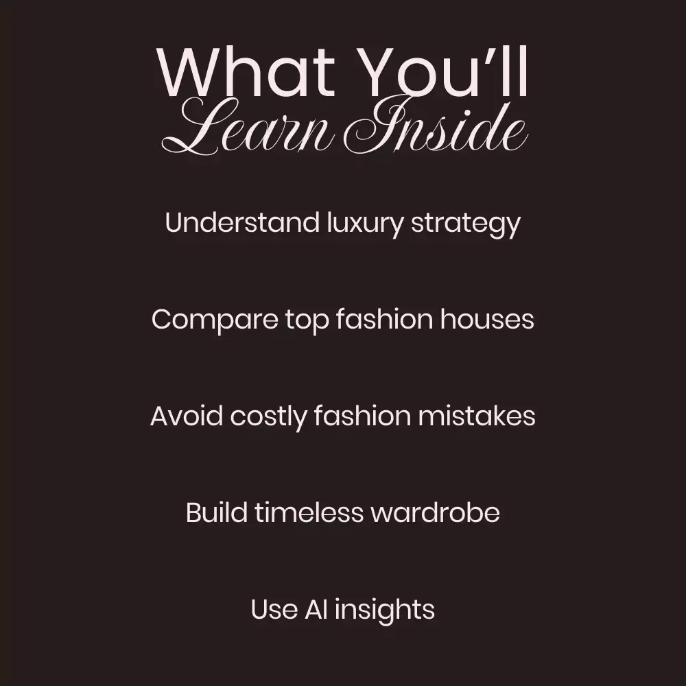 Understanding Gucci and Its Place in Luxury Fashion – Complete Guide to Gucci Compared to Other Brands, Luxury Brand Analysis & Smart Fashion Investment eBook