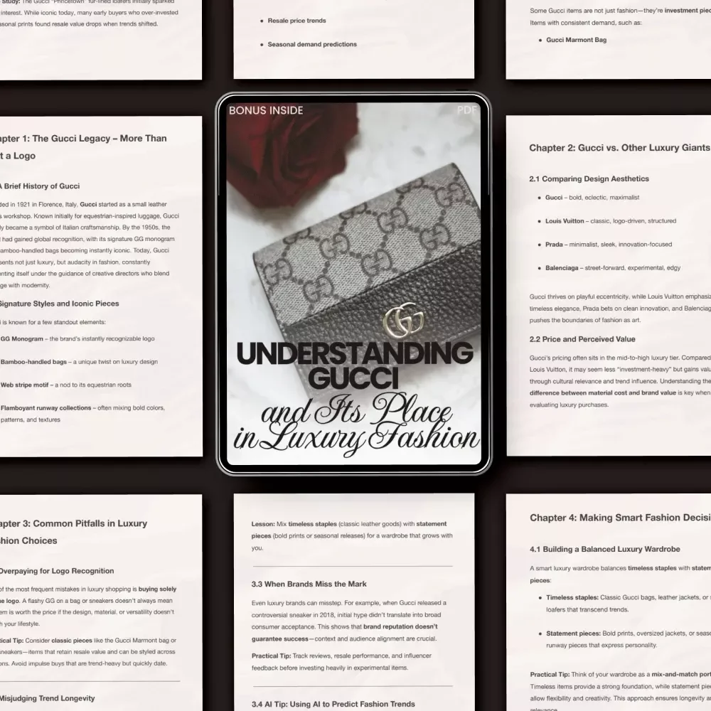 Understanding Gucci and Its Place in Luxury Fashion – Complete Guide to Gucci Compared to Other Brands, Luxury Brand Analysis & Smart Fashion Investment eBook