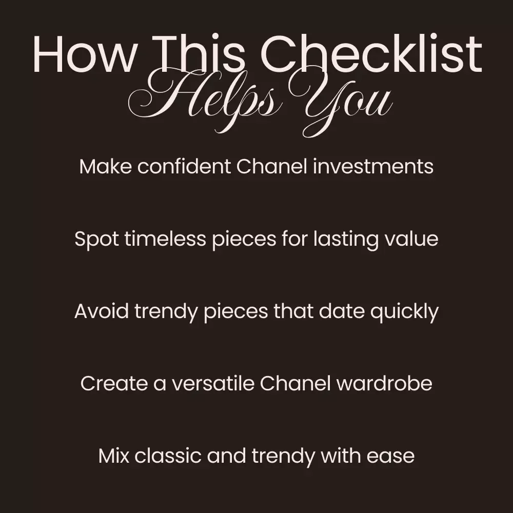 Chanel Trendy Pieces vs Timeless Classics Checklist - Smart Fashion Guide