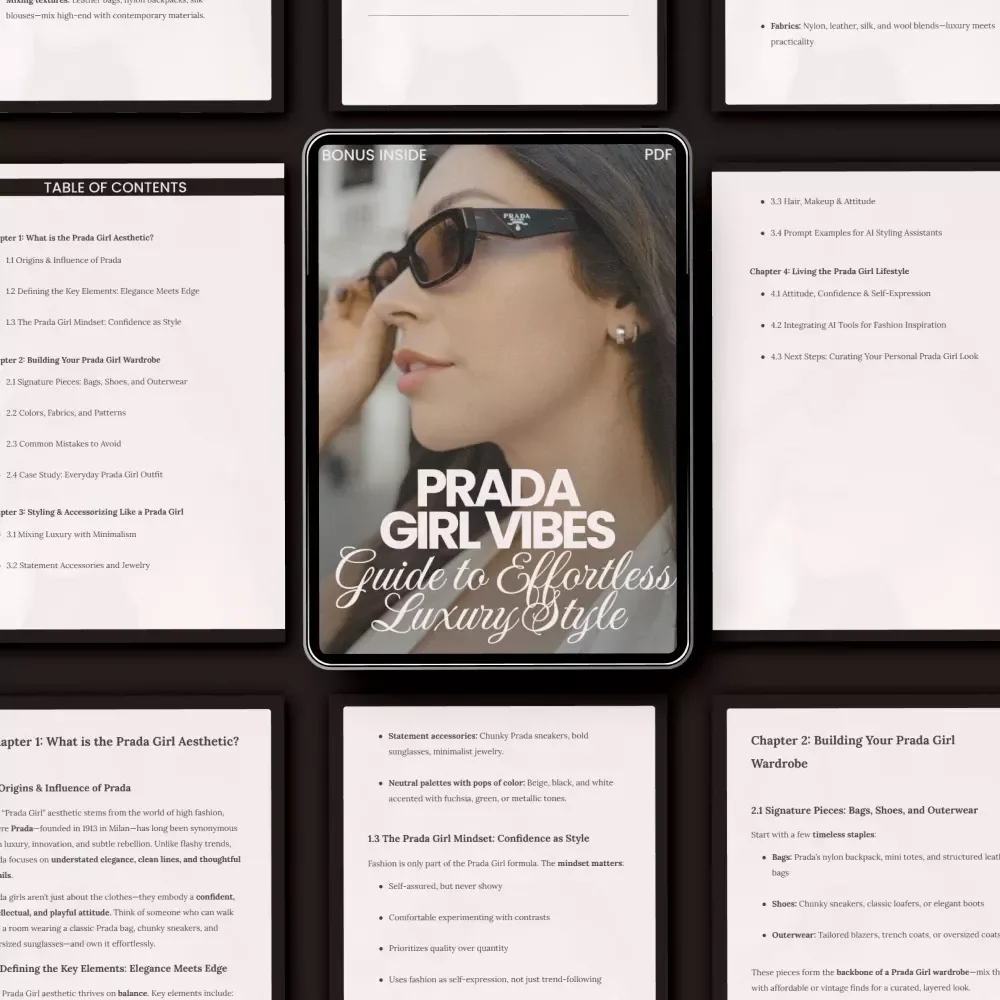 Prada Girl Vibes: Guide to Effortless Luxury Style - The Ultimate Digital Download for Aesthetic & Fashion Inspiration