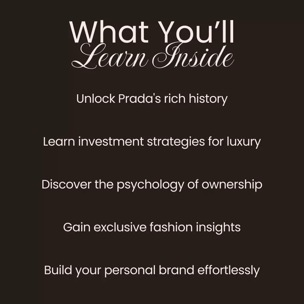 Prada Prestige: Decoding the Fashion Status Symbol Guide - Unveil the Secrets of the Iconic Brand