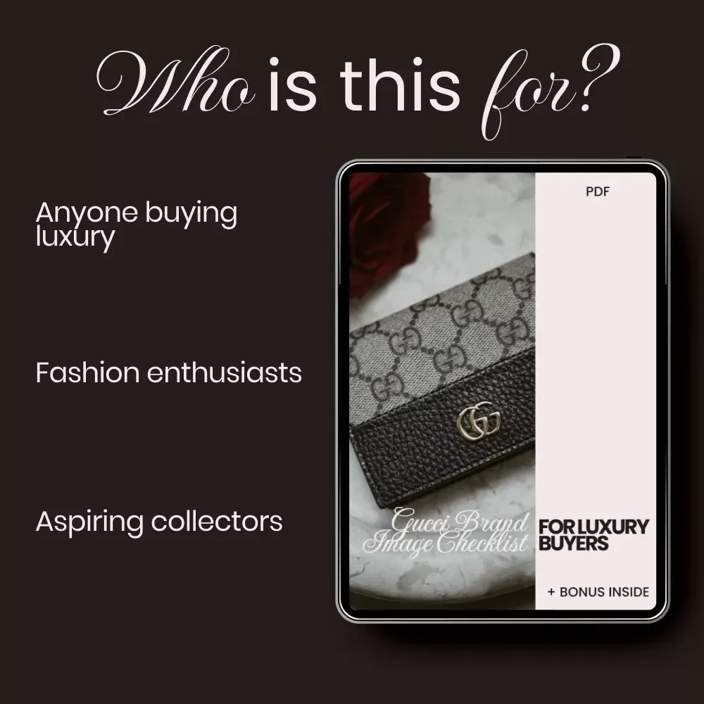 Gucci Brand Image Checklist for Luxury Buyers – Printable Gucci Brand Image for Luxury Buyers Digital Download, Luxury Fashion Evaluation Guide
