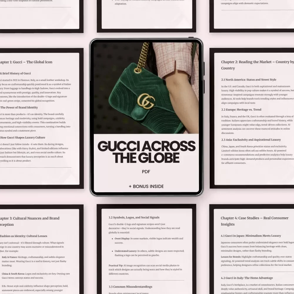 Gucci Across the Globe: The Ultimate Ebook on Gucci Perception in Different Countries – Global Luxury Brand Insights, Cultural Analysis & AI Marketing Strategy Guide