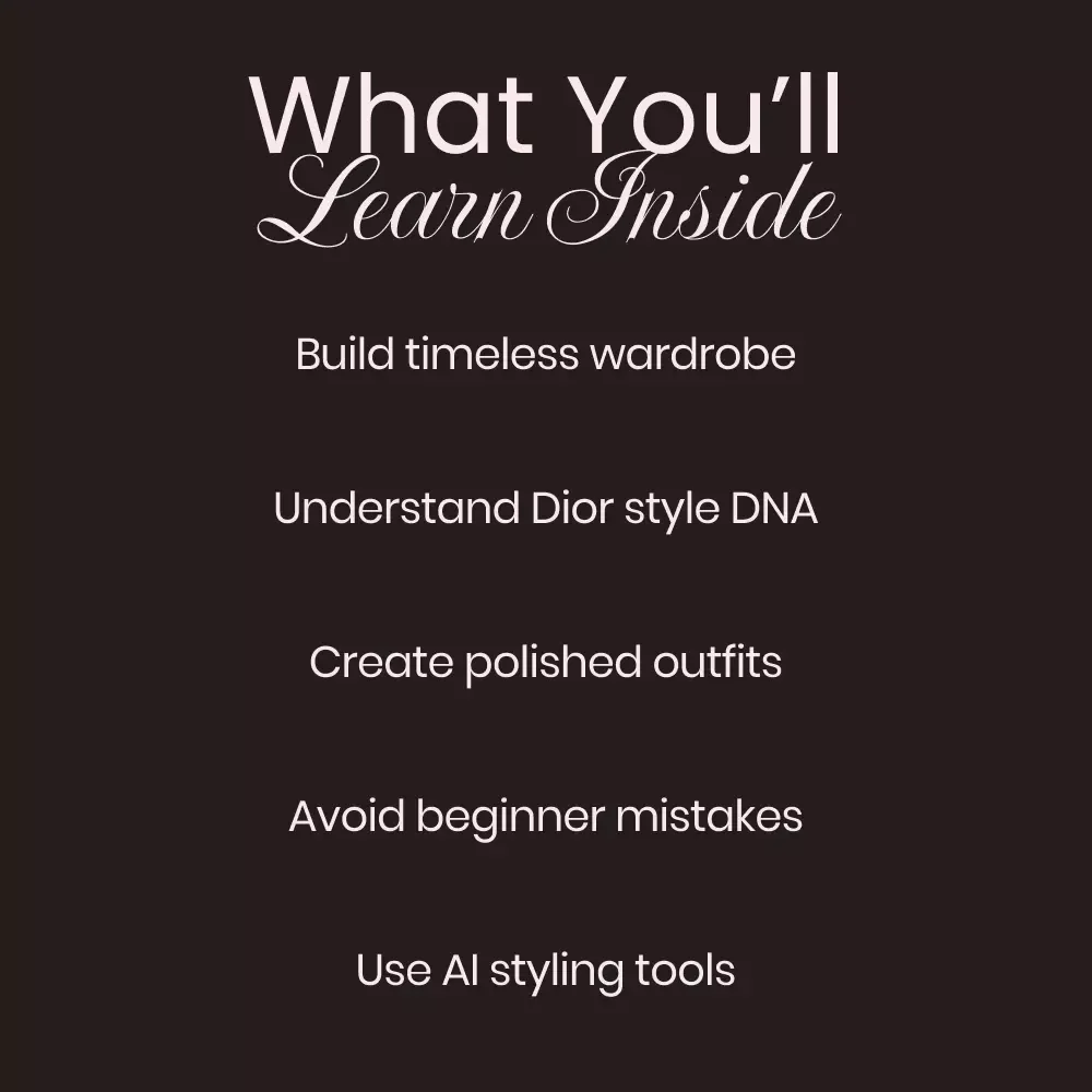 Dior: A Beginner’s Guide to Effortless Luxury Style – The Ultimate dior style guide for beginners to Build a Timeless Designer-Inspired Wardrobe